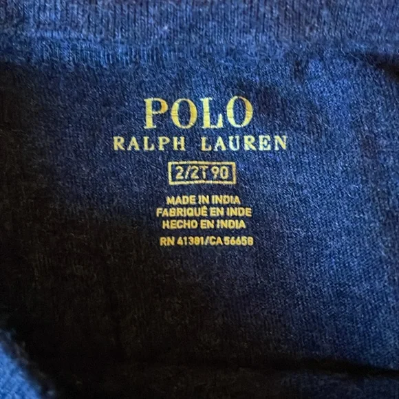 2T boys long sleeve Ralph Lauren bundle maroon ribbed, navy jersey - Picture 2 of 4